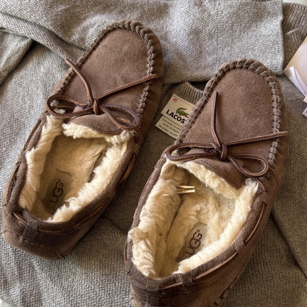 UGG  Chocolate Brown Suede Loafers